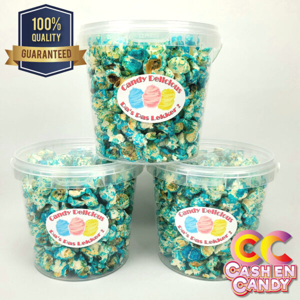 Popcorn Blauw Cash en Candy 8720256361091