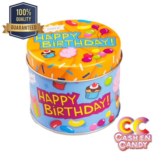 Snoepblik Happy Birthday Cash en Candy